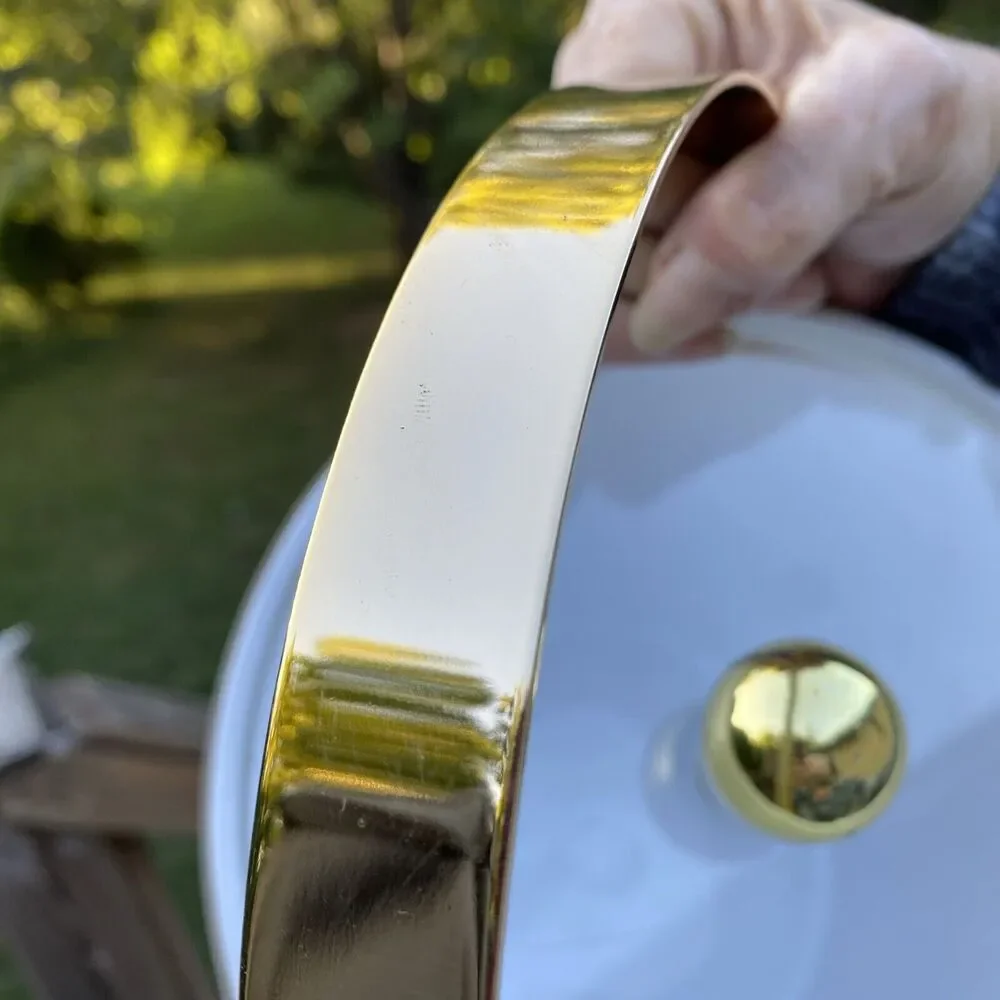 Mid century Modern gold tone Ice Bucket